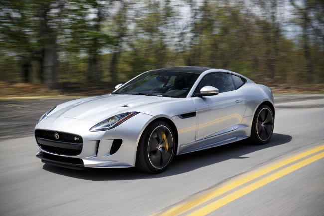 Обои картинки фото автомобили, jaguar, r, coupе, f-type, awd, us-spec, 2016г