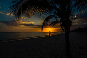 Картинка природа восходы закаты закат солнца на тропическом пляже