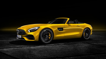 Картинка mercedes-benz+amg+gt+s+roadster+2019 автомобили mercedes-benz жёлтый 2019 s roadster gt amg