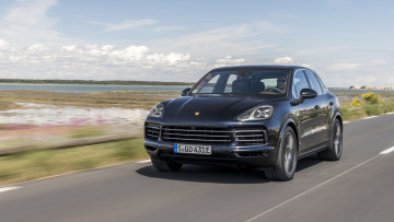 Картинка porsche+cayenne+e-hybrid+2019 автомобили porsche cayenne e-hybrid 2019 чёрный