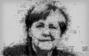 Картинка ангела+меркель рисованное живопись политик газетное искусство типография лицо 4k федеральный канцлер германии ангела меркель портрет печать