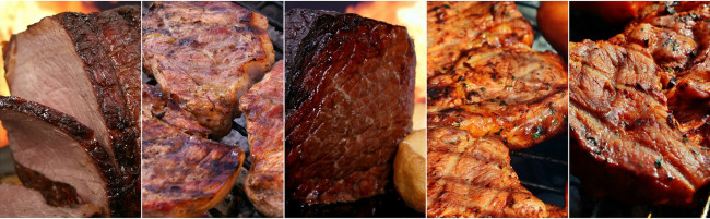 Обои картинки фото еда, мясные блюда, коллаж, мясо