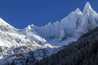 Картинка природа горы заснеженные долина