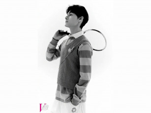 Картинка мужчины wang+zhuocheng актер свитер жилет ракетка