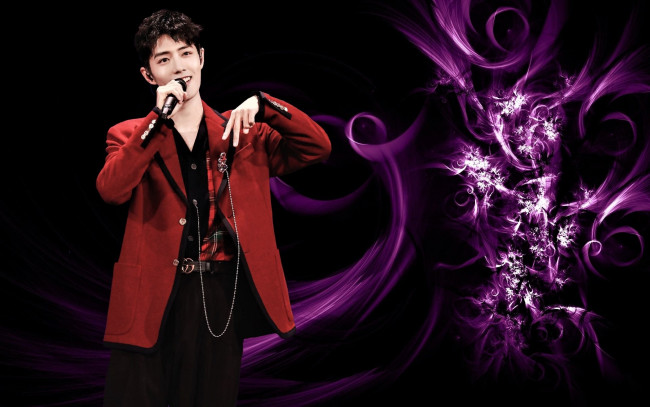 Обои картинки фото мужчины, xiao zhan, актер, певец, микрофон