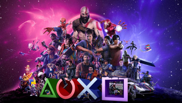 обоя компьютеры, play station, playstation