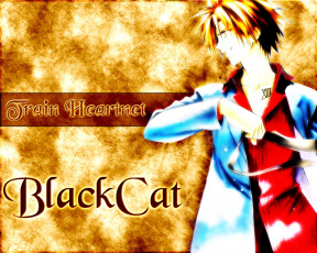 обоя аниме, black, cat