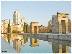 обоя templo, de, debod, рисованные, города