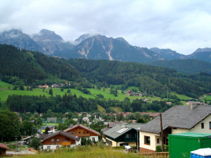 Картинка austria города пейзажи горы дома