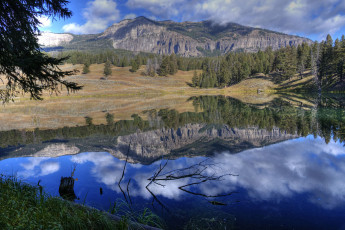 Картинка природа реки озера горы озеро лес отражение
