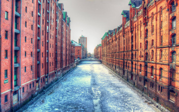 Картинка harbour city города улицы площади набережные лед канал здания