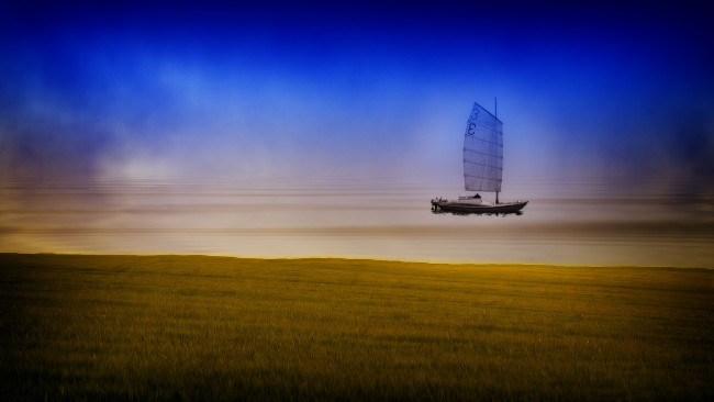 Обои картинки фото within, dream, корабли, Яхты, море, побережье, парусник, горизонт