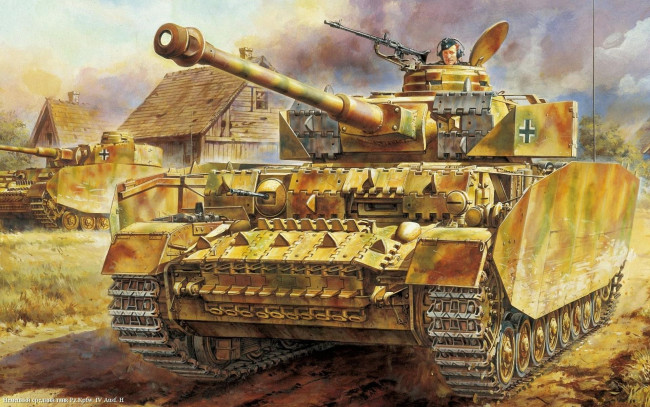 Обои картинки фото рисованные, армия, вов, танк, pzkpfw, iv