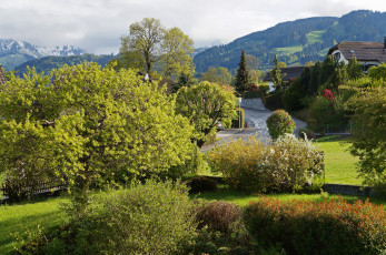 Картинка gruyere switzerland города пейзажи дома улица пейзаж