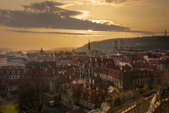 Обои картинки фото prague, czech, republic, города, прага, Чехия, панорама, здания