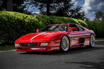 обоя ferrari 348, автомобили, ferrari, автопробег, выставка, автошоу