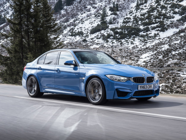 Обои картинки фото автомобили, bmw, синий, f80, 2014г, uk-spec, m3