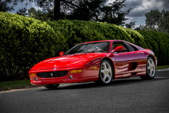 Обои картинки фото ferrari 355, автомобили, ferrari, автопробег, выставка, автошоу