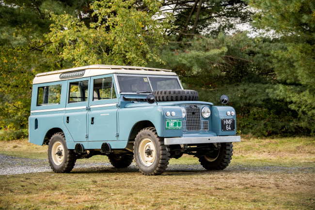 Обои картинки фото land rover series ii, автомобили, land-rover, автопробег, выставка, автошоу