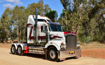 Картинка kenworth+t409sar автомобили kenworth седельный тяжелый тягач грузовик