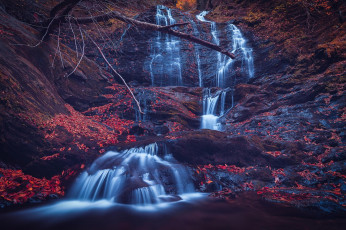 Картинка природа водопады водопад скалы осень пейзаж