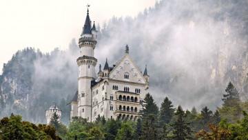 обоя города, замок нойшванштайн , германия, neuschwanstein, castle