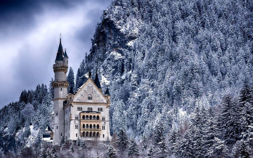 обоя города, замок нойшванштайн , германия, neuschwanstein, castle