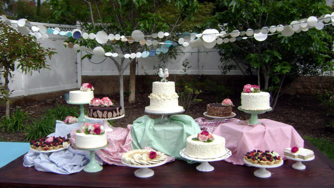 Обои картинки фото еда, торты, свадебные