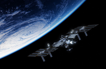 обоя космос, космические корабли,  космические станции, planet, satellite, space, station, мкс