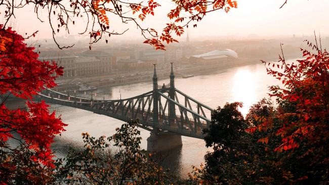 Обои картинки фото liberty bridge, города, будапешт , венгрия, liberty, bridge