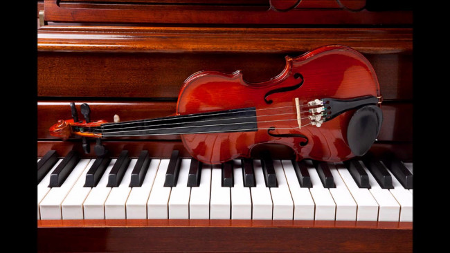 Обои картинки фото музыка, -музыкальные инструменты, клавиши, скрипка