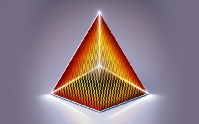 Обои картинки фото 3д графика, абстракция , abstract, треугольник, пирамида, объем, грань, абстракция