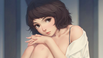 Картинка аниме persona фон взгляд девушка