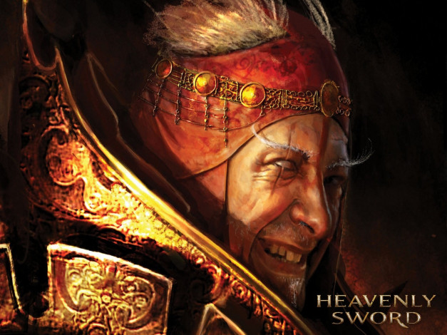 Обои картинки фото видео игры, heavenly sword, злодей, ухмылка, лицо
