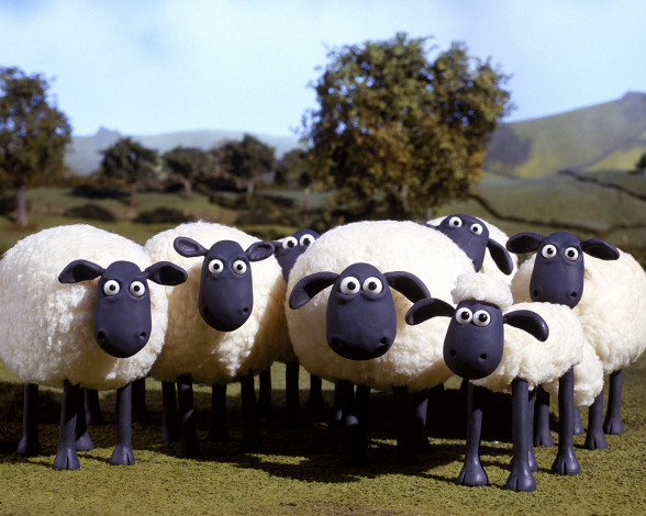 Обои картинки фото мультфильмы, shaun, the, sheep