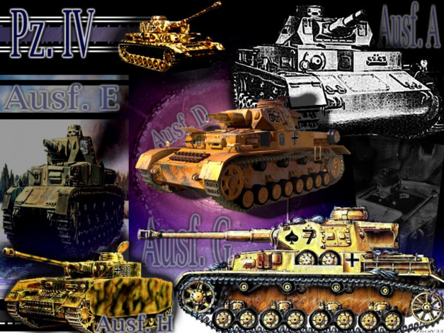 Обои картинки фото средний, танк, pzkpfw, iv, техника, военная