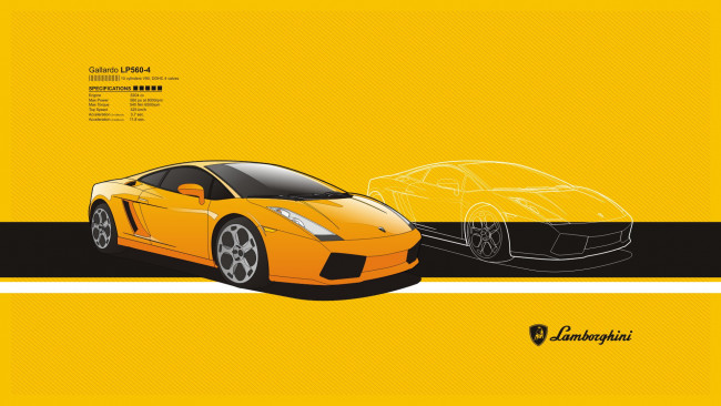 Обои картинки фото автомобили, векторная, графика, авто, жёлтая