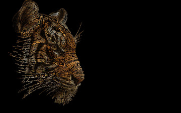 Картинка векторная графика тигр