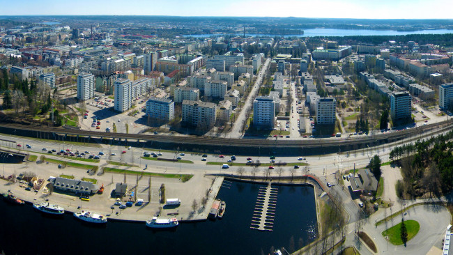 Обои картинки фото tampere, финляндия, города, панорамы, панорама