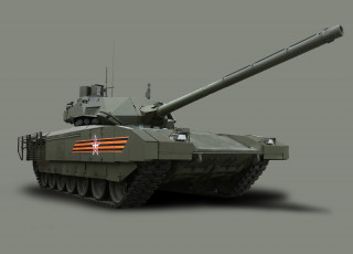 Картинка техника военная+техника вооруженные силы обт т-14 танк вс россии бронетехника боевой армата георгиевская лента