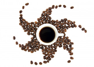 Картинка еда кофе +кофейные+зёрна рисунок зерна