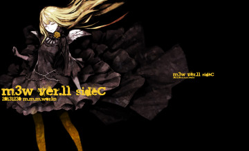 Картинка аниме dogs +bullets+&+carnage крылья платье девушка nill miwa shirow надпись цветы роза ангел
