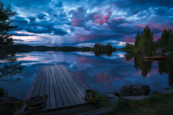 Картинка природа реки озера вечер
