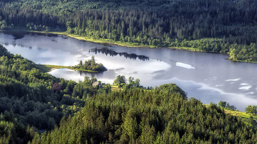 Картинка природа реки озера река лес панорама