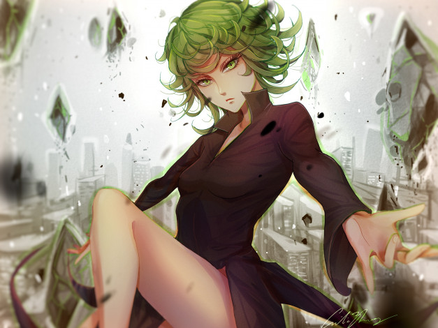 Обои картинки фото аниме, one punch man, ванпачмен, tatsumaki