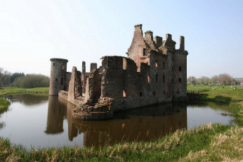 обоя caerlaverock castle, scotland, города, замки англии, caerlaverock, castle