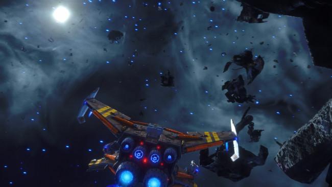 Обои картинки фото видео игры, rebel galaxy outlaw, космос, корабль, обломки