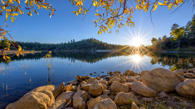 Обои картинки фото goldwater lake, prescott, arizona, природа, реки, озера, goldwater, lake