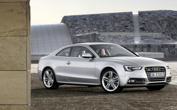 обоя audi s5, автомобили, audi, белый, здание