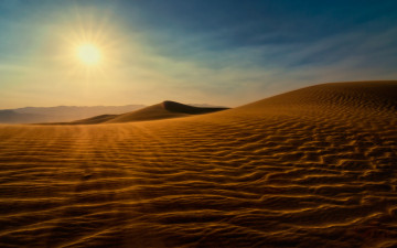 Картинка природа пустыни песок дюны солнце